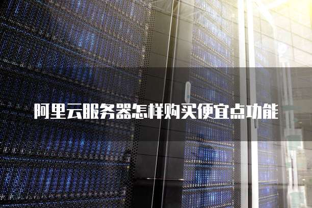 阿里云服务器怎样购买便宜点功能