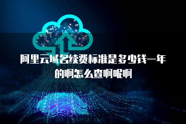 阿里云域名续费标准是多少钱一年的啊怎么查啊呢啊