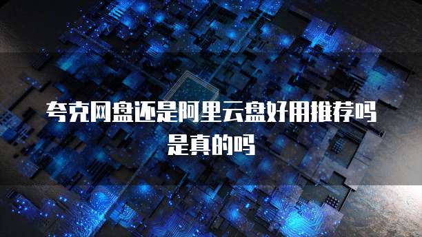 夸克网盘还是阿里云盘好用推荐吗是真的吗
