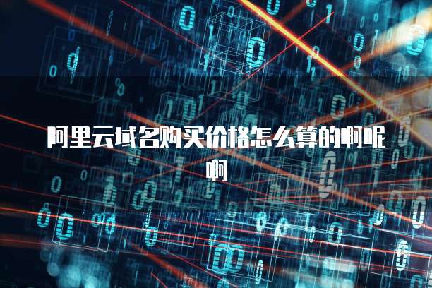 阿里云域名购买价格怎么算的啊呢啊