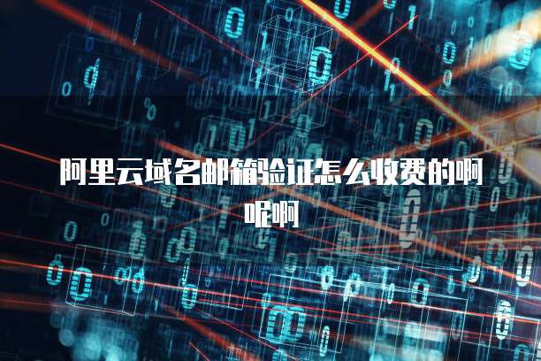 阿里云域名邮箱验证怎么收费的啊呢啊