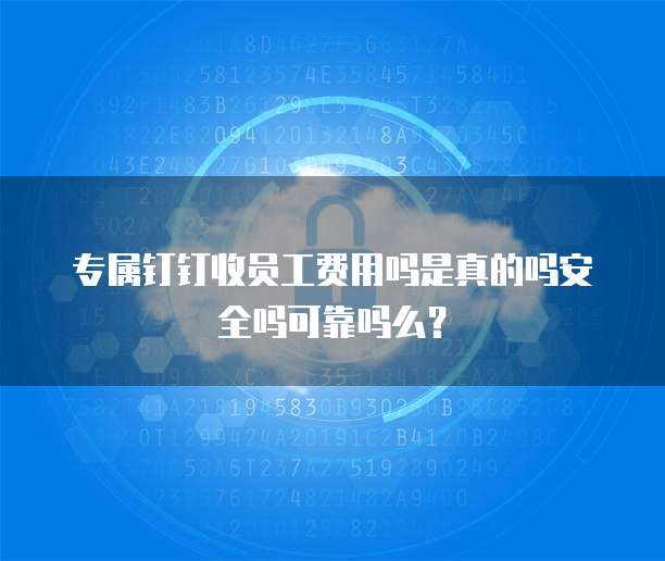 专属钉钉收员工费用吗是真的吗安全吗可靠吗么?