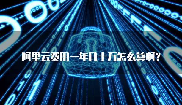 阿里云费用一年几十万怎么算啊?