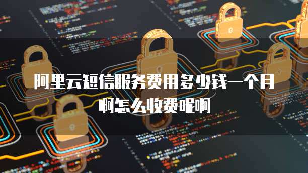 阿里云短信服务费用多少钱一个月啊怎么收费呢啊