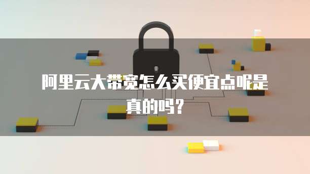 阿里云大带宽怎么买便宜点呢是真的吗?