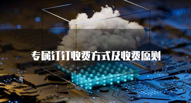 专属钉钉收费方式及收费原则