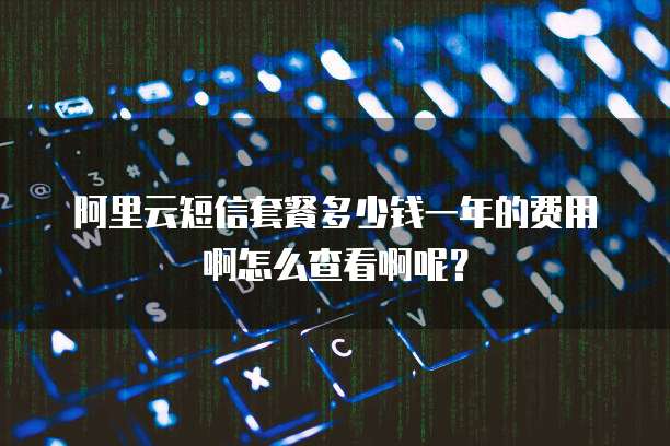 阿里云短信套餐多少钱一年的费用啊怎么查看啊呢?