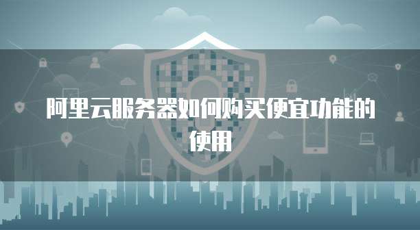 阿里云服务器如何购买便宜功能的使用
