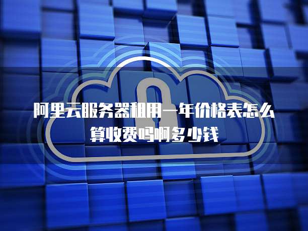 阿里云服务器租用一年价格表怎么算收费吗啊多少钱