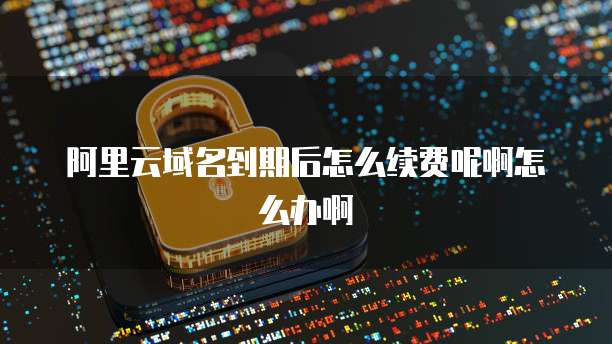 阿里云域名到期后怎么续费呢啊怎么办啊