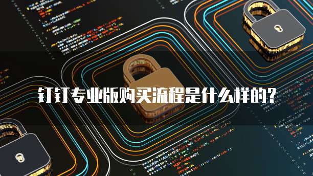 钉钉专业版购买流程是什么样的?