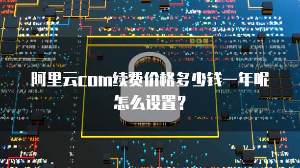 阿里云com续费价格多少钱一年呢怎么设置?
