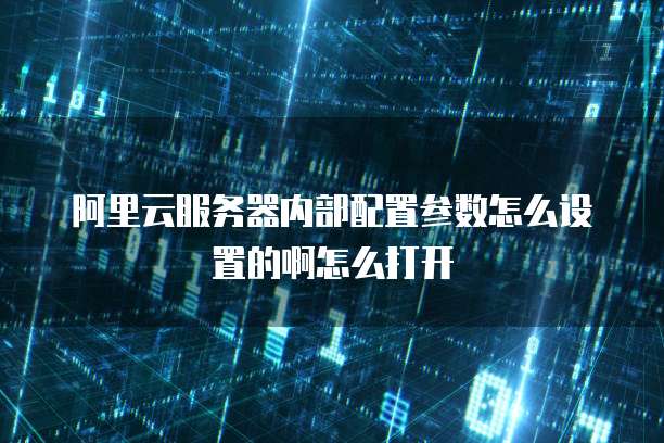 阿里云服务器内部配置参数怎么设置的啊怎么打开