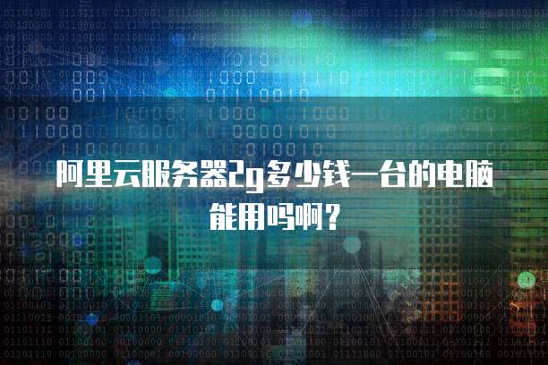 阿里云服务器2g多少钱一台的电脑能用吗啊?