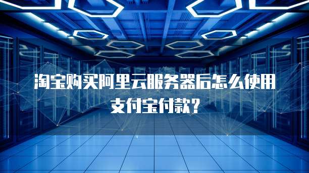 淘宝购买阿里云服务器后怎么使用支付宝付款？