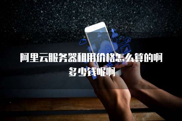 阿里云服务器租用价格怎么算的啊多少钱呢啊