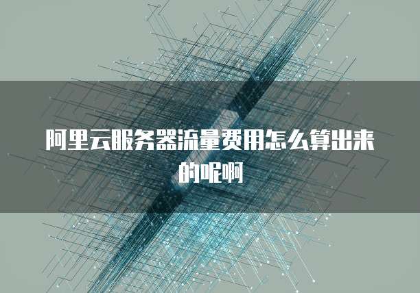 阿里云服务器流量费用怎么算出来的呢啊