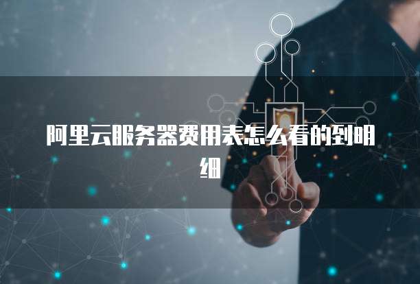 阿里云服务器费用表怎么看的到明细
