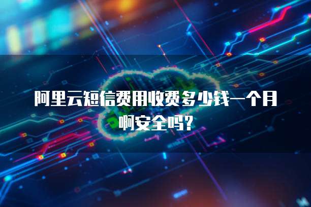 阿里云短信费用收费多少钱一个月啊安全吗?