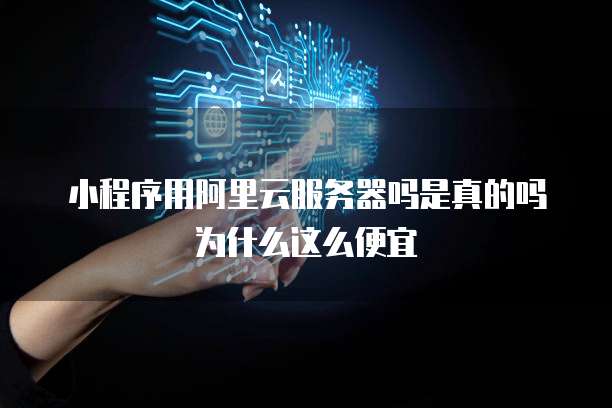 小程序用阿里云服务器吗是真的吗为什么这么便宜