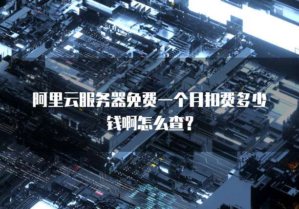 阿里云服务器免费一个月扣费多少钱啊怎么查?