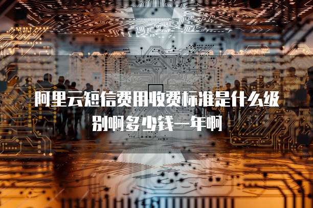 阿里云短信费用收费标准是什么级别啊多少钱一年啊