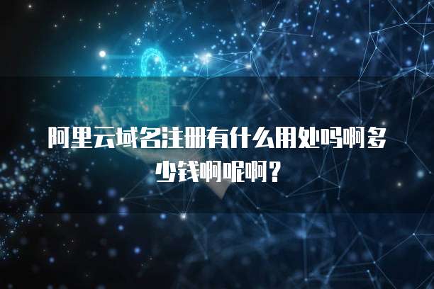 阿里云域名注册有什么用处吗啊多少钱啊呢啊?