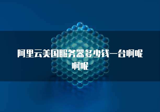 阿里云美国服务器多少钱一台啊呢啊呢