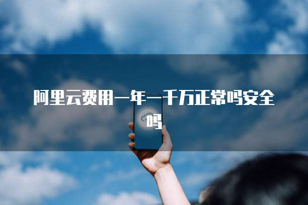 阿里云费用一年一千万正常吗安全吗