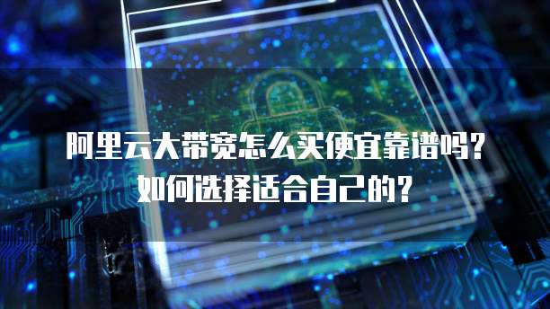 阿里云大带宽怎么买便宜靠谱吗?如何选择适合自己的?
