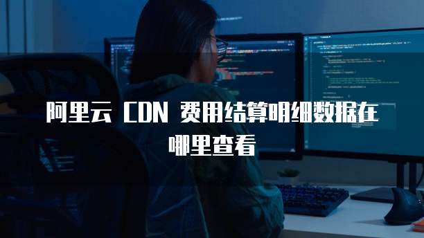阿里云 CDN 费用结算明细数据在哪里查看