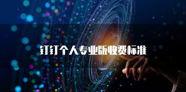 钉钉个人专业版收费标准