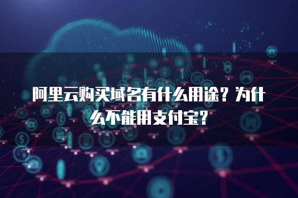 阿里云购买域名有什么用途?为什么不能用支付宝?