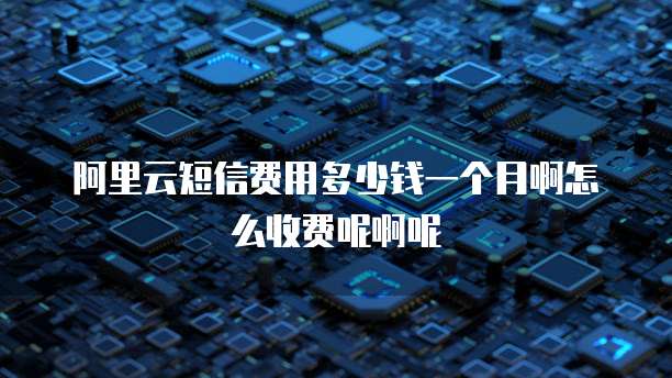 阿里云短信费用多少钱一个月啊怎么收费呢啊呢
