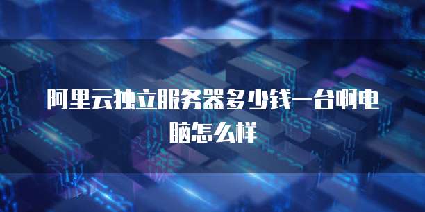 阿里云独立服务器多少钱一台啊电脑怎么样