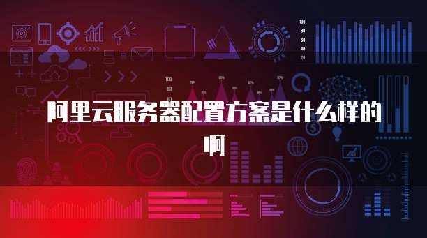 阿里云服务器配置方案是什么样的啊