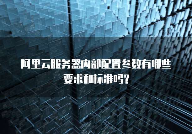 阿里云服务器内部配置参数有哪些要求和标准吗?