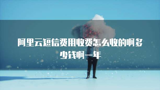 阿里云短信费用收费怎么收的啊多少钱啊一年