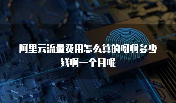 阿里云流量费用怎么算的呀啊多少钱啊一个月呢