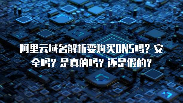 阿里云域名解析要购买DNS吗?安全吗?是真的吗?还是假的?