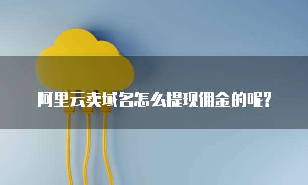 阿里云卖域名怎么提现佣金的呢?
