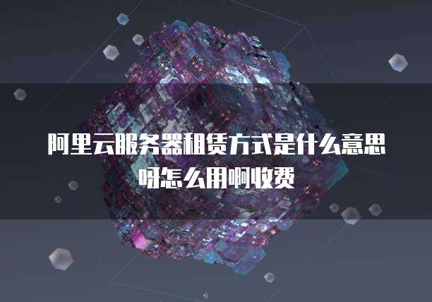 阿里云服务器租赁方式是什么意思呀怎么用啊收费