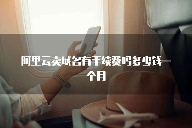 阿里云卖域名有手续费吗多少钱一个月