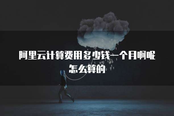 阿里云计算费用多少钱一个月啊呢怎么算的