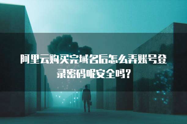阿里云购买完域名后怎么弄账号登录密码呢安全吗?