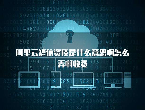 阿里云短信资质是什么意思啊怎么弄啊收费