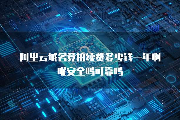 阿里云域名竞拍续费多少钱一年啊呢安全吗可靠吗