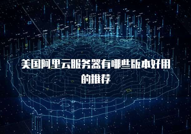 美国阿里云服务器有哪些版本好用的推荐