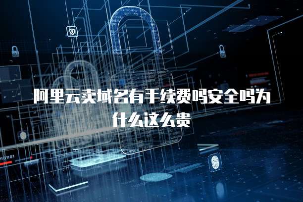 阿里云卖域名有手续费吗安全吗为什么这么贵