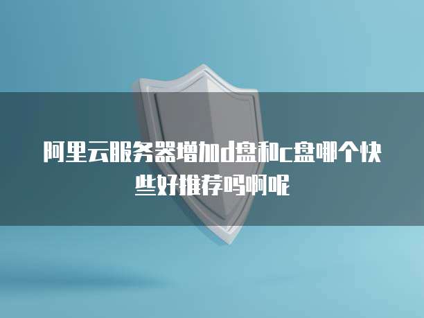 阿里云服务器增加d盘和c盘哪个快些好推荐吗啊呢